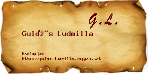 Gulás Ludmilla névjegykártya